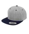 F6089MT 6089MT Flexfit Two Tone Classic Snapback Cap Heather Grey / Navy colour image